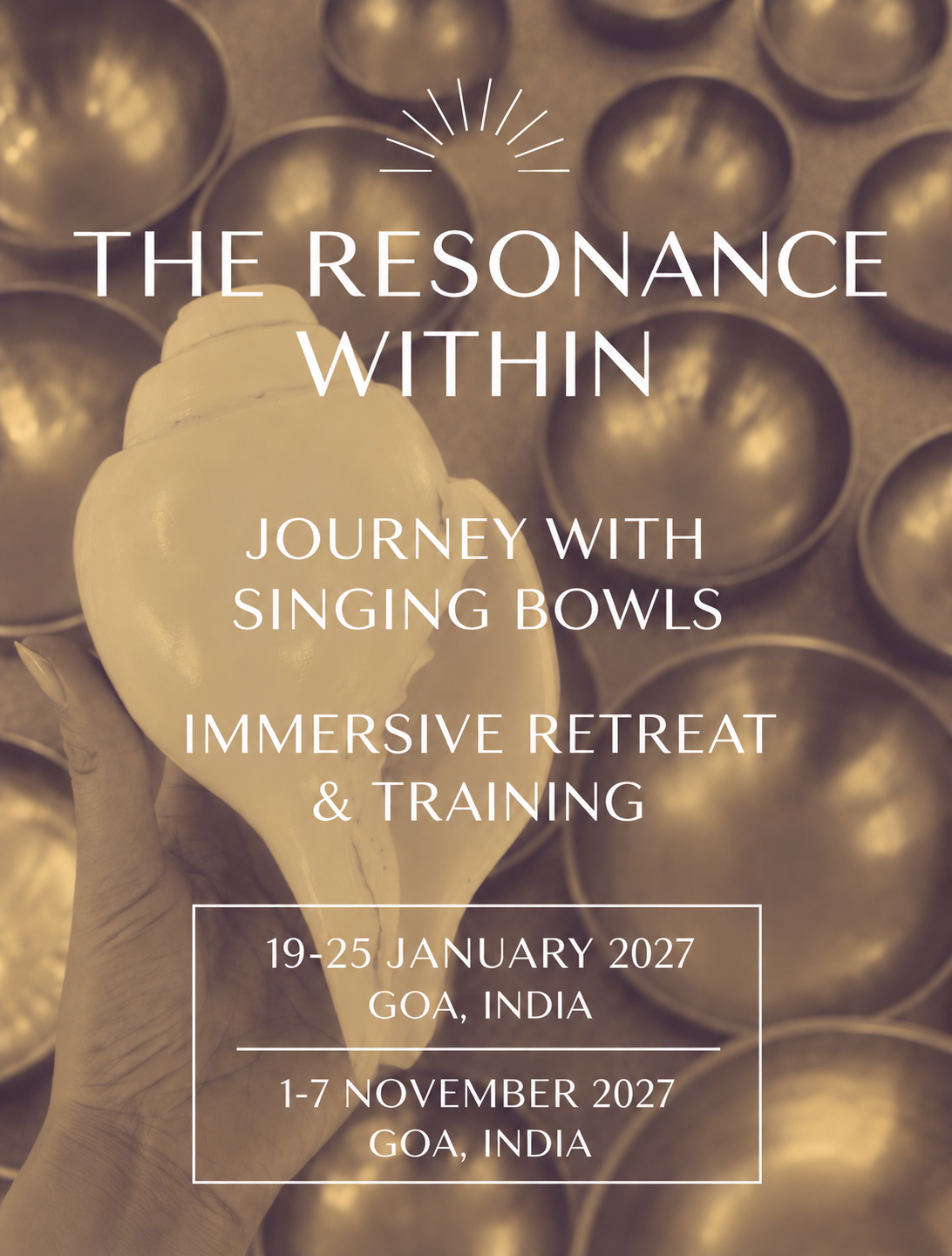 Hero image vertical January and Nov 2027 dates Yoga and Soundhealing Geeta Yoga